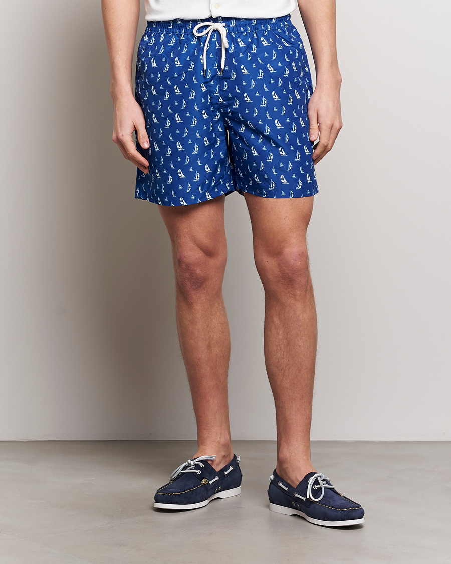 Hombres |  | Polo Ralph Lauren | Recycled Traveler Printed Swimshorts Blue Sail