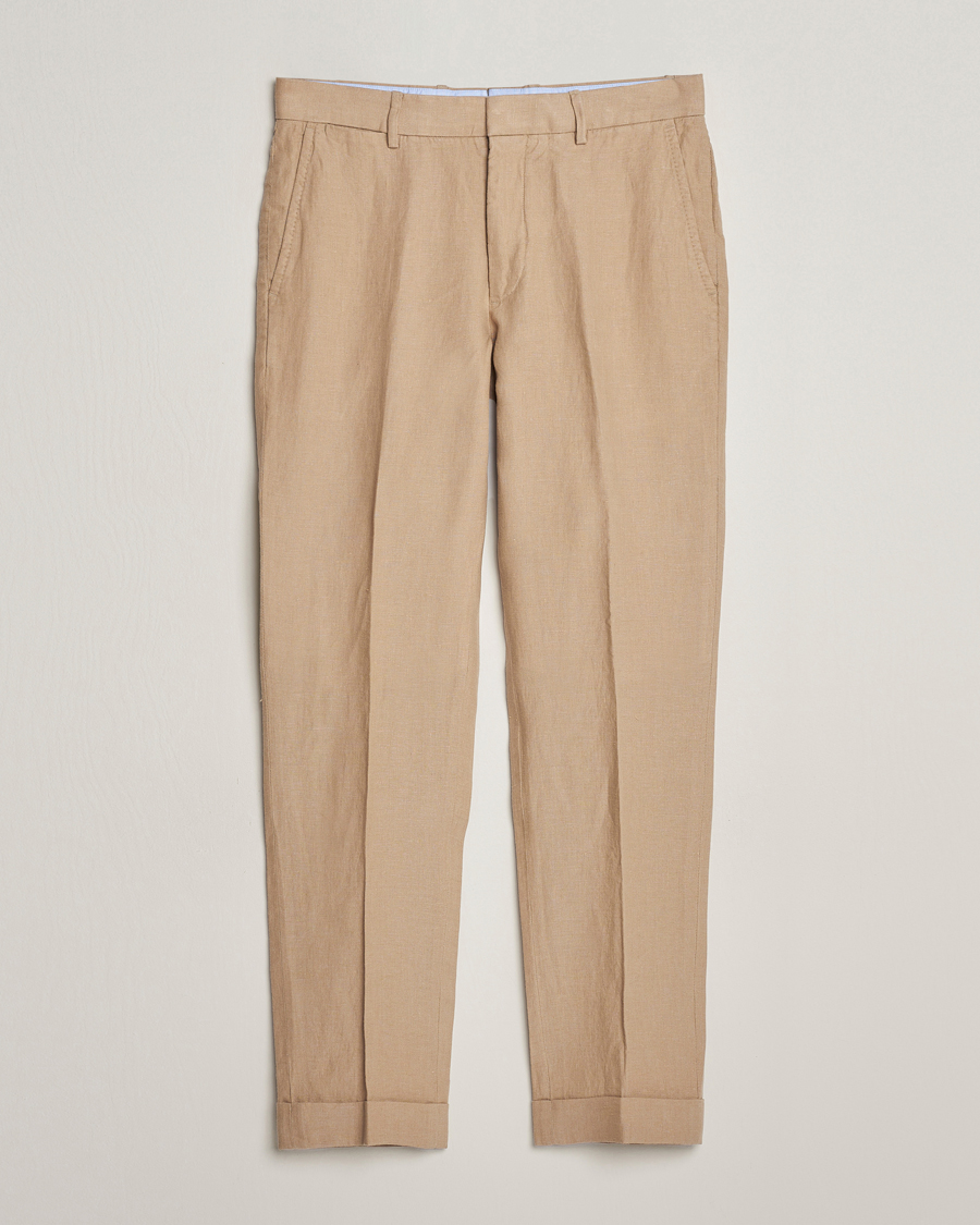 Hombres | Pantalones | Polo Ralph Lauren | Linen Pleated Trousers Coastal Beige