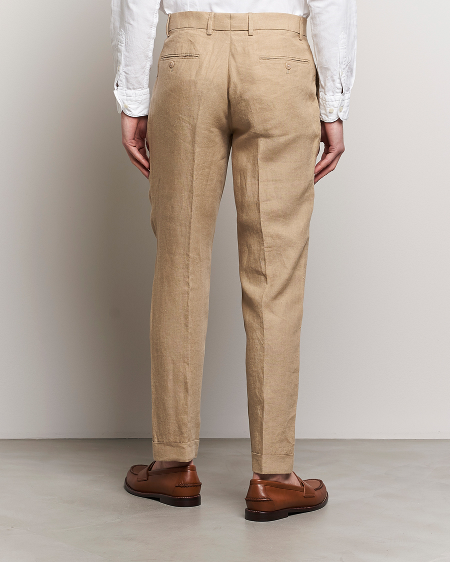 Hombres | Pantalones | Polo Ralph Lauren | Linen Pleated Trousers Coastal Beige