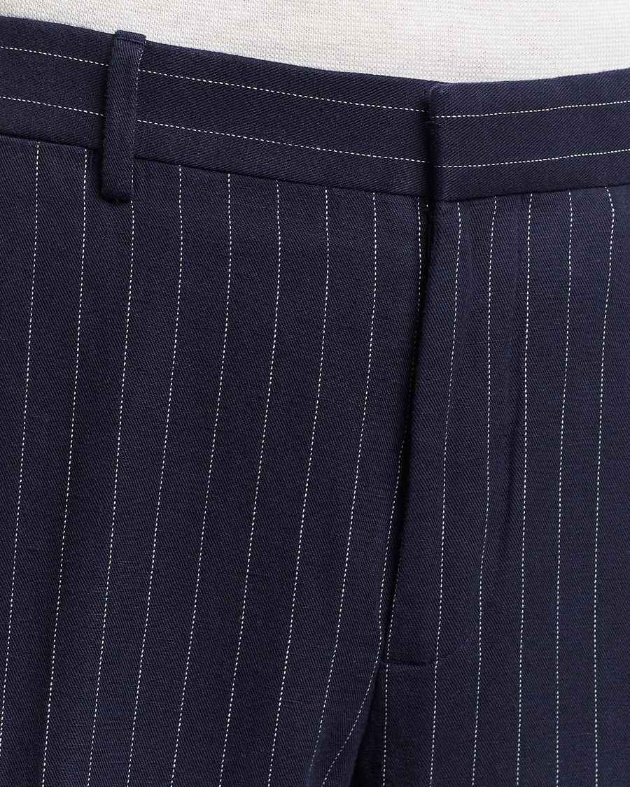 Hombres | Pantalones | Polo Ralph Lauren | Linen Pinstripe Trousers Navy/Cream