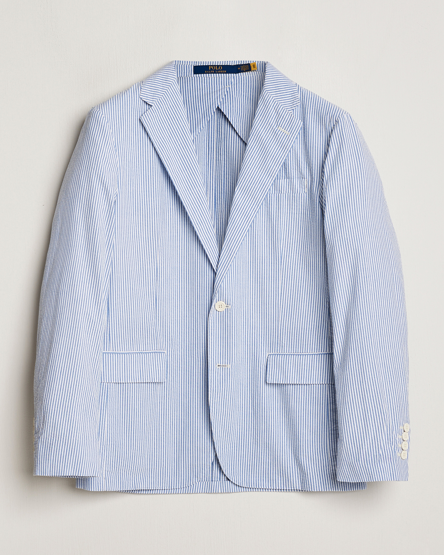 Hombres | Blazers | Polo Ralph Lauren | Seersucker Sportcoat Bright Blue/White