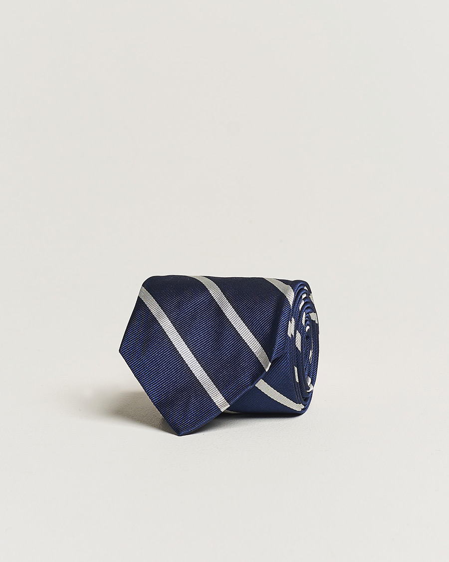 Hombres | Polo Ralph Lauren Striped Tie Navy/White | Polo Ralph Lauren | Striped Tie Navy/White