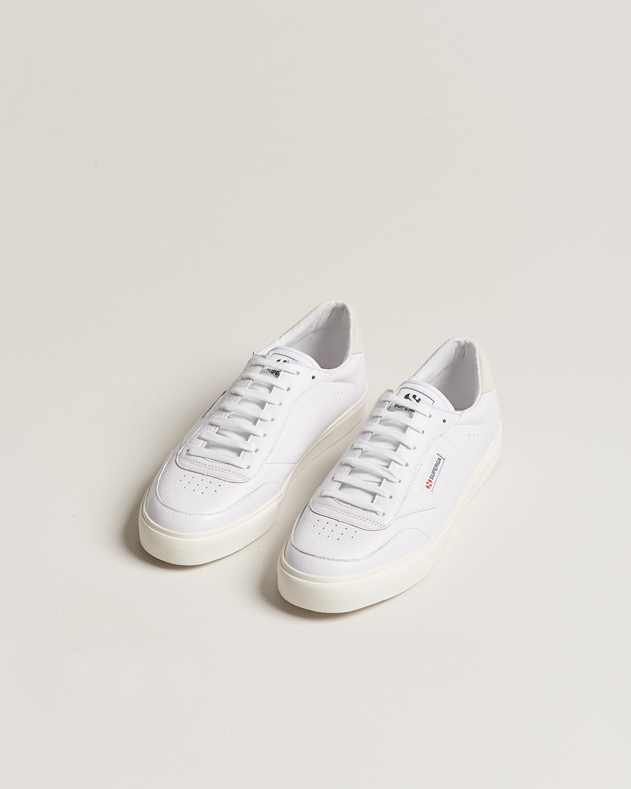 Hombres | Zapatillas blancas | Superga | 3843 Leather Sneaker White