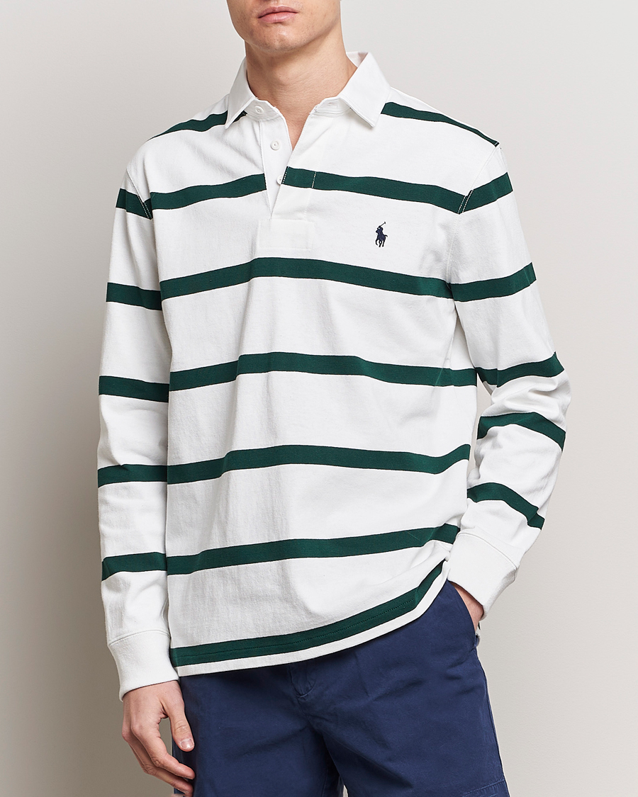 Hombres | Camisetas de rugby | Polo Ralph Lauren | Wimbledon Rugby Sweater White/Moss Agate