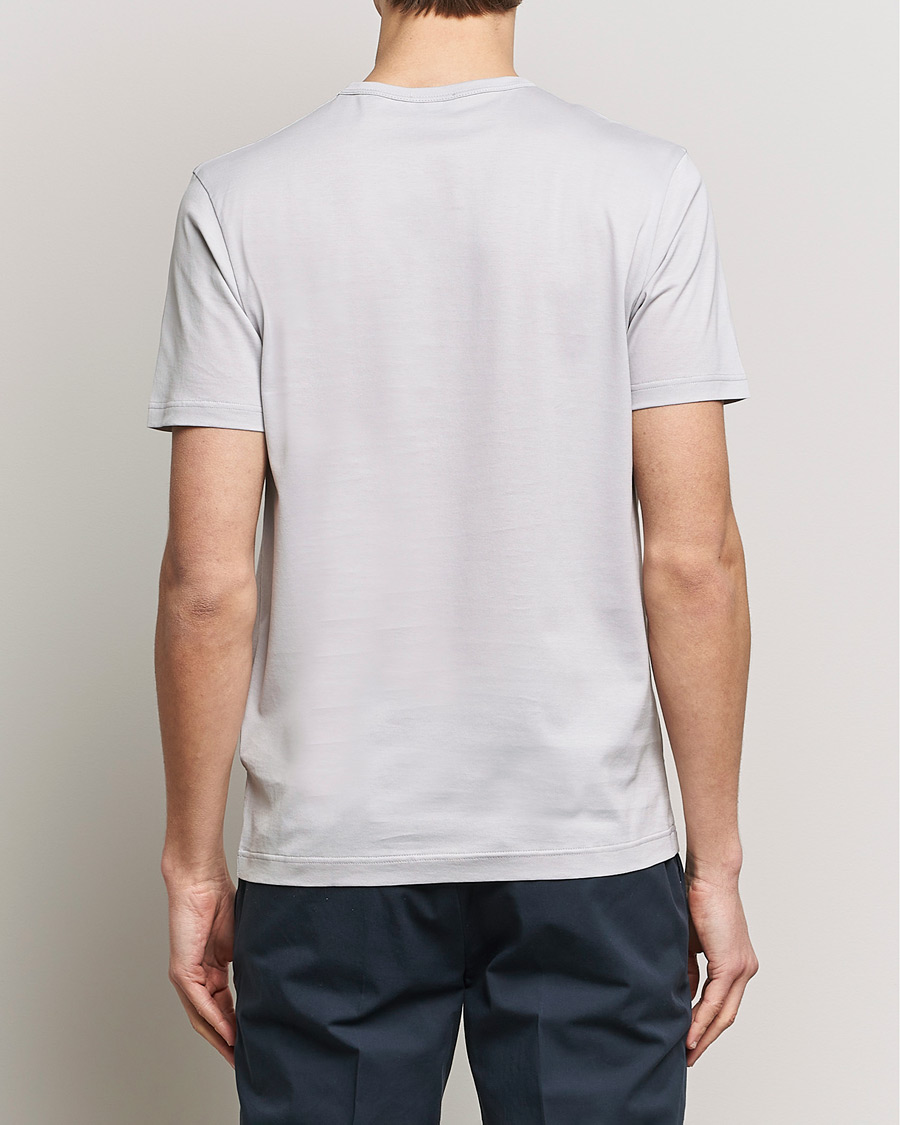 Hombres | Camisetas | Sunspel | Crew Neck Cotton Tee Smoke