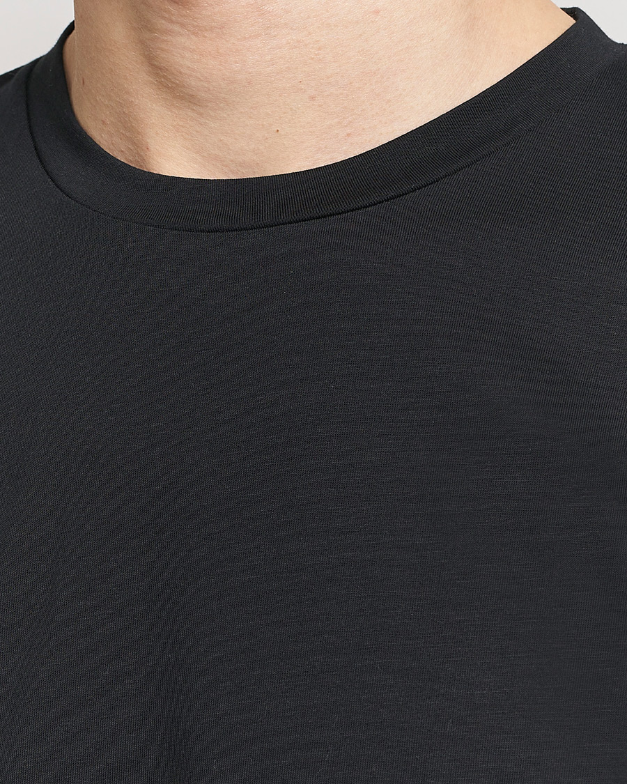 Hombres | Camisetas | Sunspel | Riviera Midweight T-Shirt Black