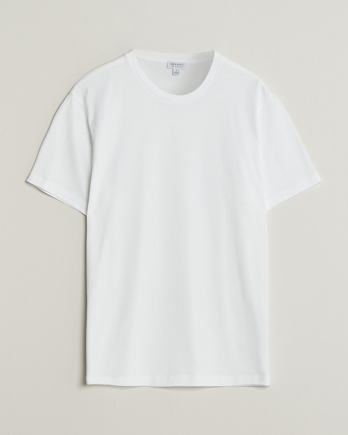 Hombres | Camisetas | Sunspel | Riviera Midweight T-Shirt White