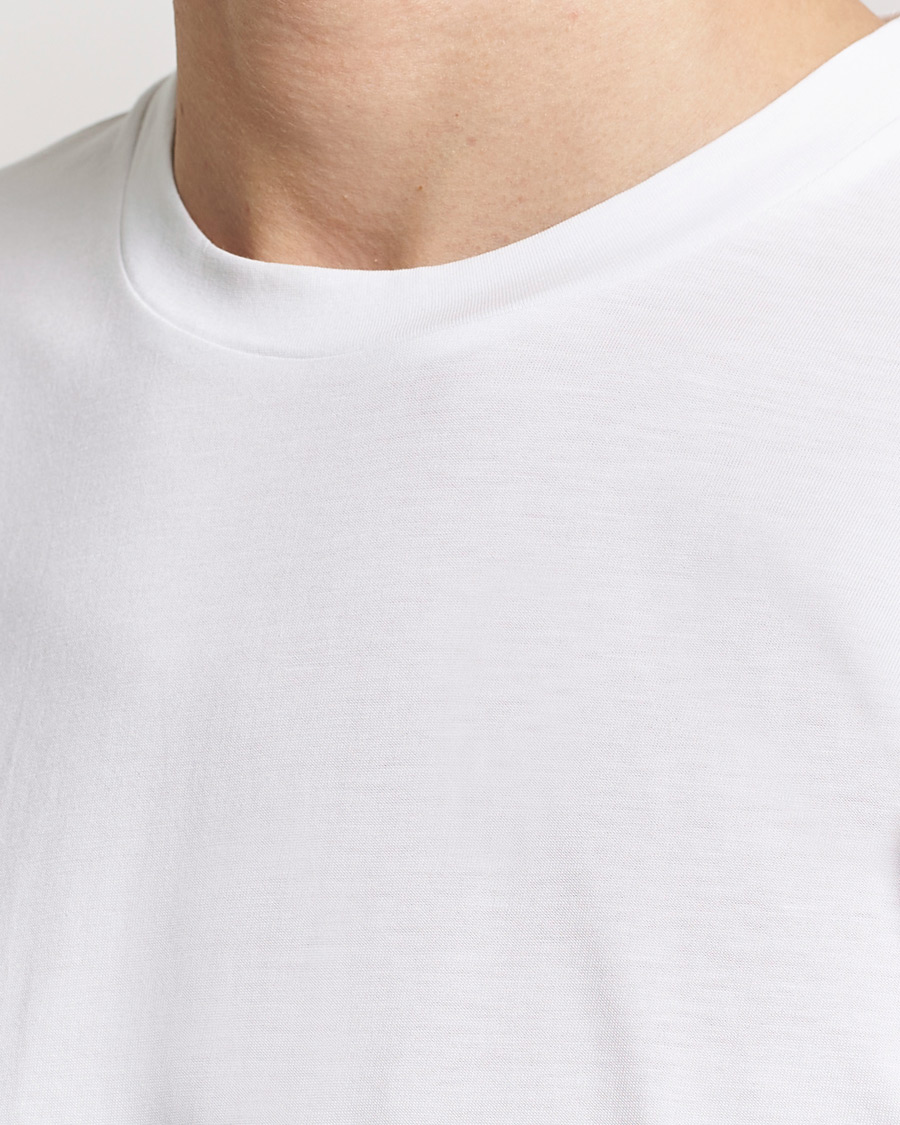 Hombres | Camisetas | Sunspel | Riviera Midweight T-Shirt White