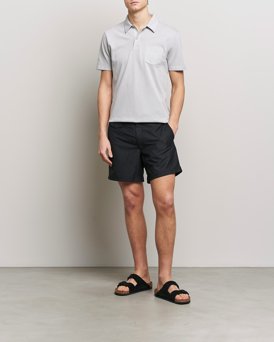 Hombres | Polos | Sunspel | Riviera Polo Shirt Smoke