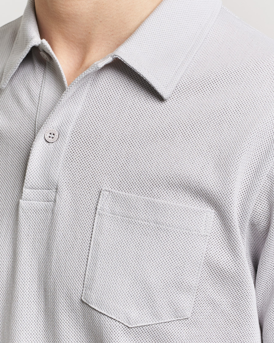 Hombres | Polos | Sunspel | Riviera Polo Shirt Smoke