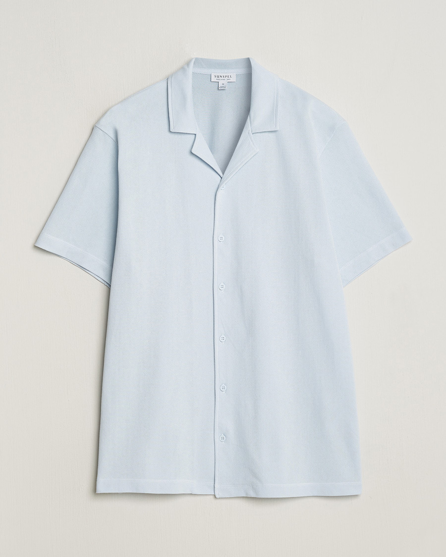 Hombres | Camisas | Sunspel | Riviera Resort Shirt Light Blue