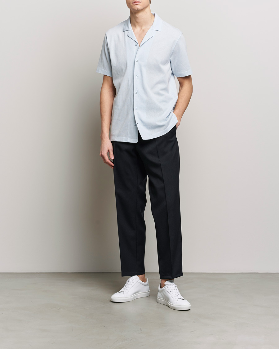 Hombres | Camisas | Sunspel | Riviera Resort Shirt Light Blue