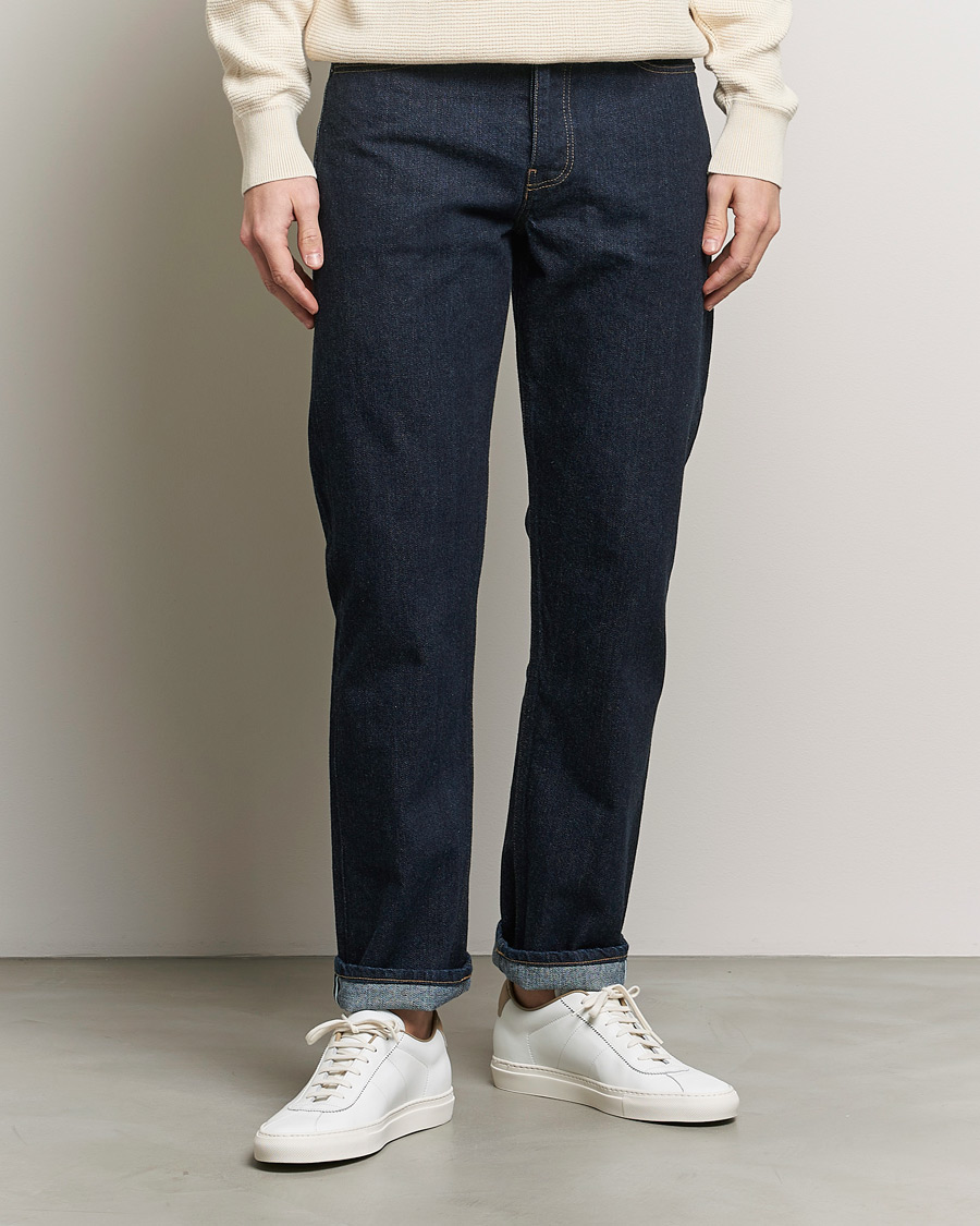 Hombres | Straight leg | Sunspel | Japanese Selvedge Jeans Blue