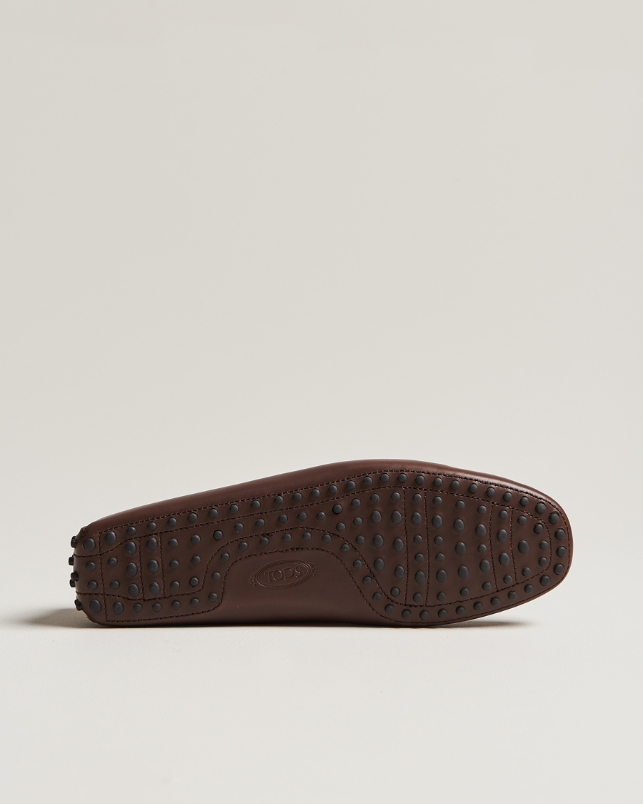 Hombres | Tod's Lacetto Gommino Carshoe Dark Brown Calf | Tod's | Lacetto Gommino Carshoe Dark Brown Calf
