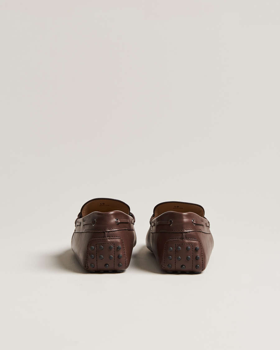 Hombres | Tod's Lacetto Gommino Carshoe Dark Brown Calf | Tod's | Lacetto Gommino Carshoe Dark Brown Calf