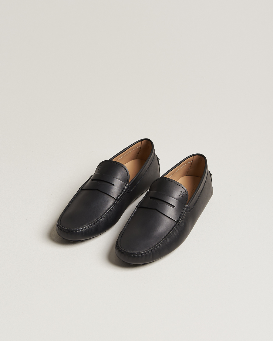 Hombres | Tod's Gommino Carshoe Black Calf | Tod's | Gommino Carshoe Black Calf