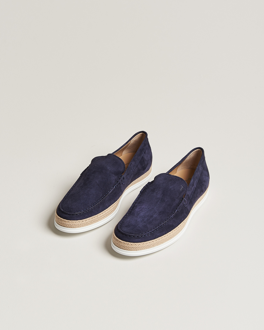 Hombres | Japanese Department | Tod\'s | Raffia Loafer Navy Suede