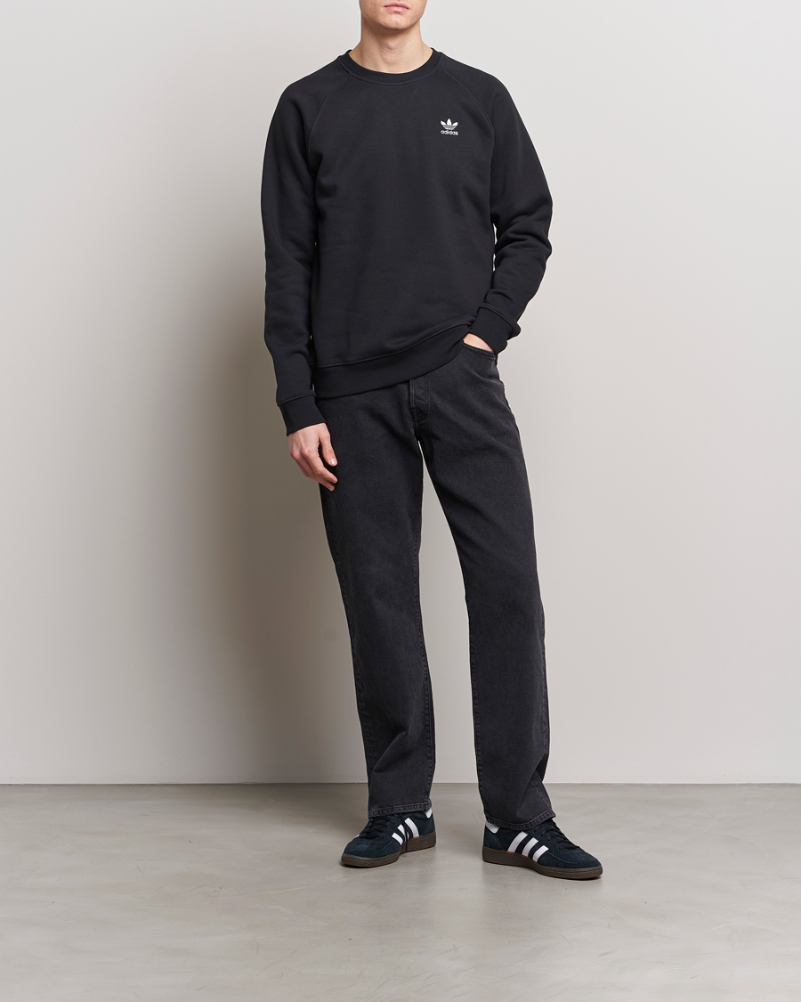 Hombres | Jerséis y prendas de punto | adidas Originals | Essential Crew Neck Sweatshirt Black