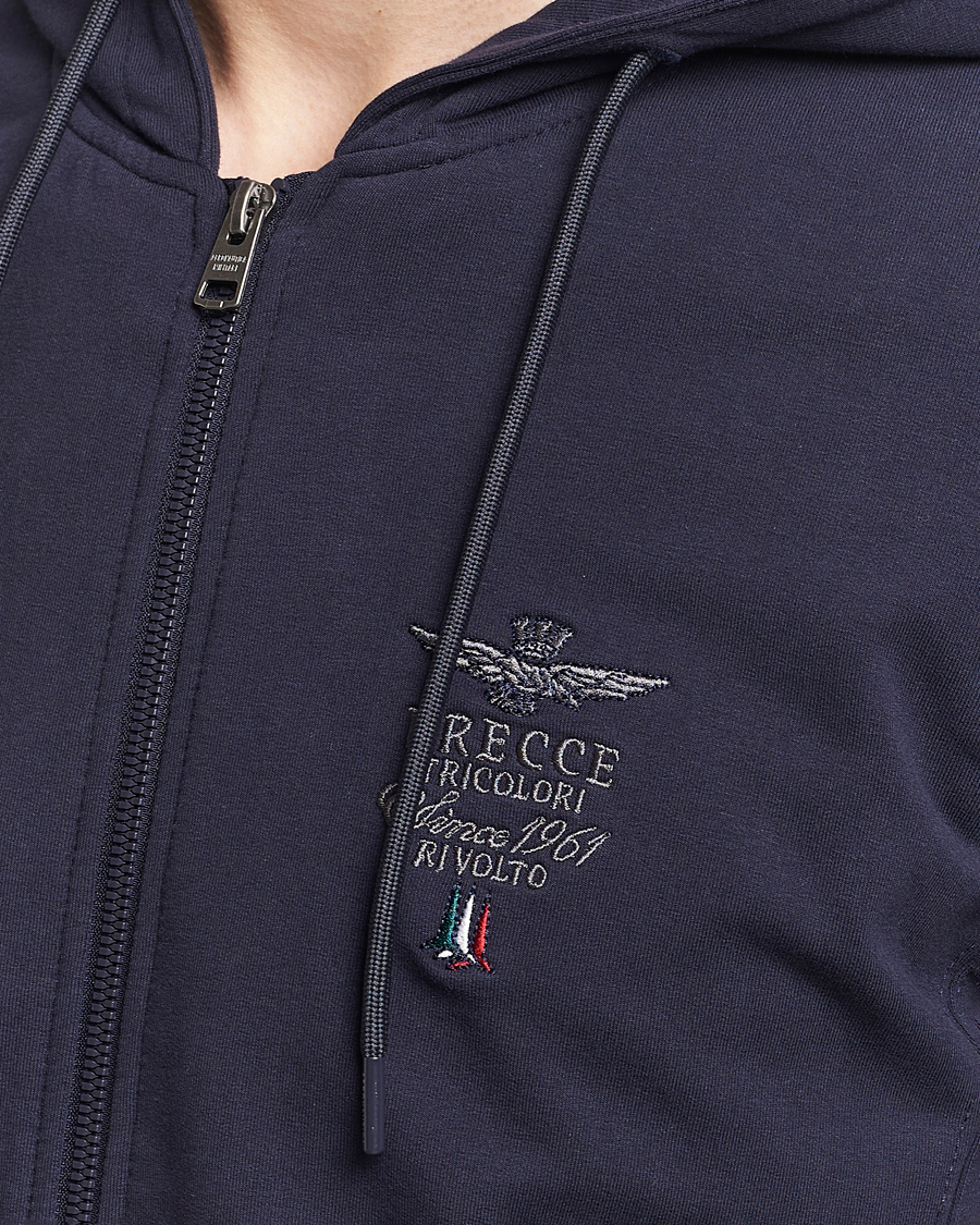 Hombres | Jerséis y prendas de punto | Aeronautica Militare | Full Zip Hoodie Navy