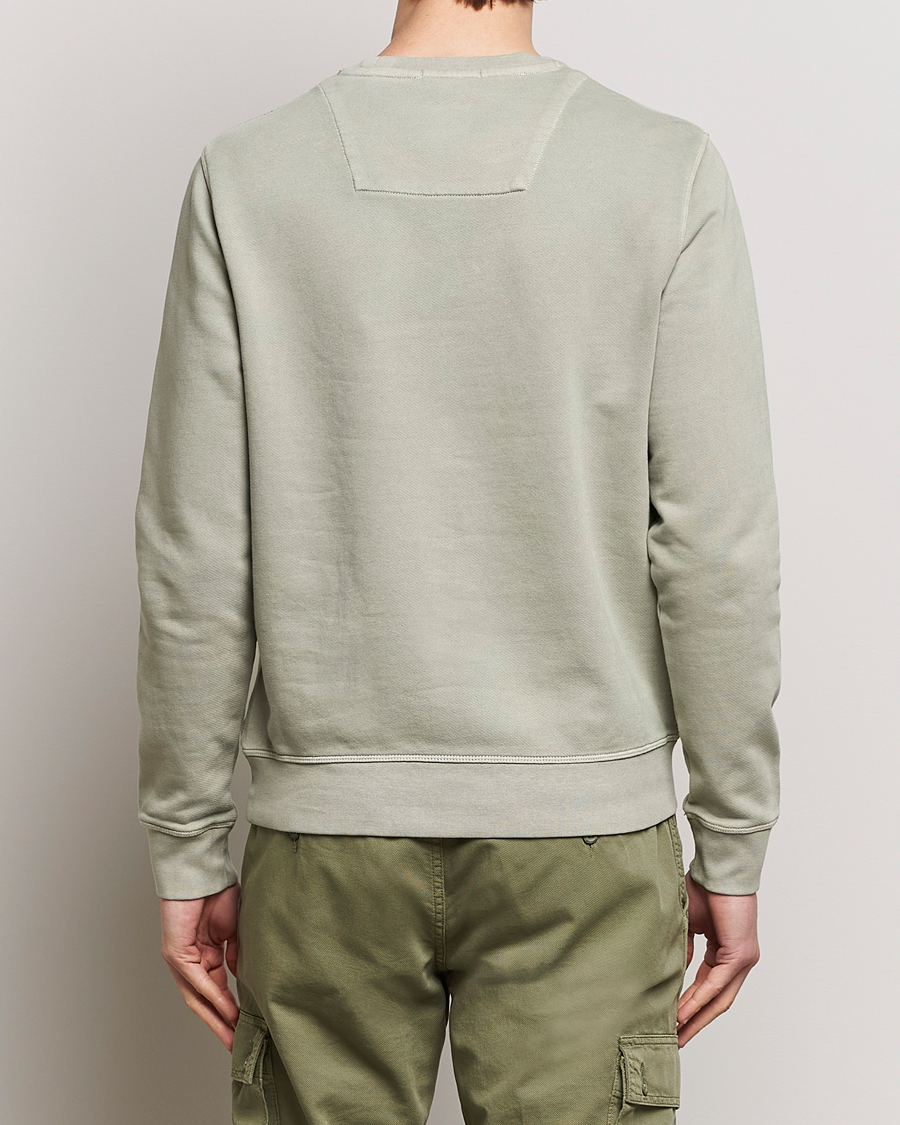 Hombres | Jerséis y prendas de punto | Aeronautica Militare | Washed Crew Neck Sweatshirt Sage Green