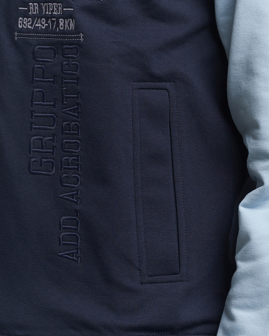 Hombres | Jerséis y prendas de punto | Aeronautica Militare | Full Zip Sweater Navy/Glacier Blue