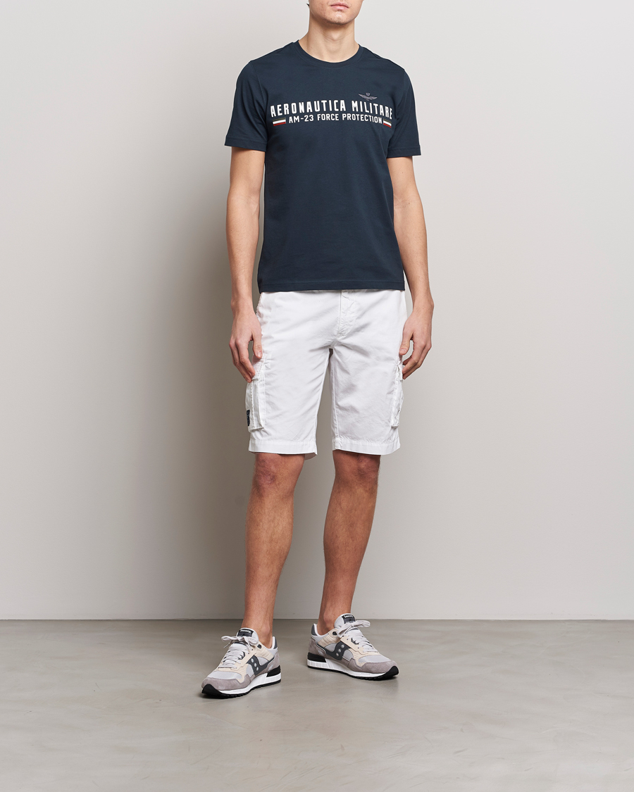 Hombres | Pantalones cortos | Aeronautica Militare | BE066 Cargo Shorts Off White