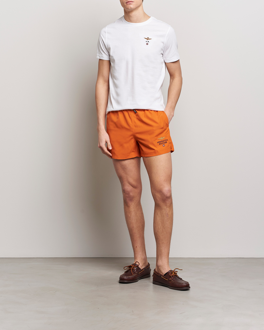 Hombres | Bañadores | Aeronautica Militare | Costume Swim Shorts Carrot Orange