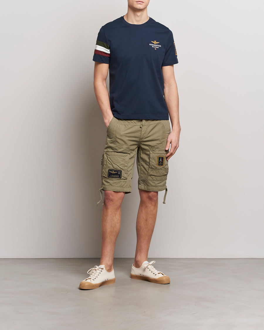 Hombres | Camisetas | Aeronautica Militare | Tricolori Crew Neck T-Shirt Navy