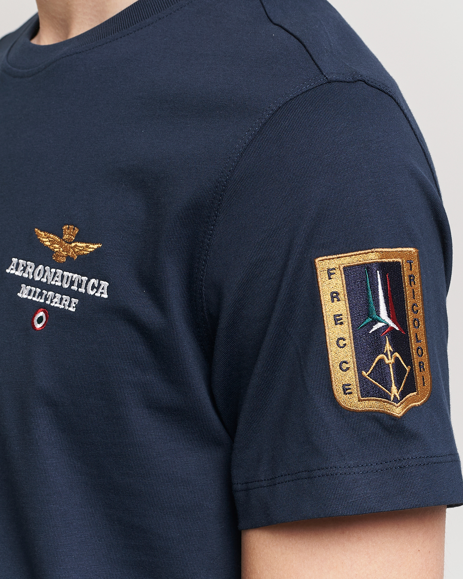 Hombres | Camisetas | Aeronautica Militare | Tricolori Crew Neck T-Shirt Navy