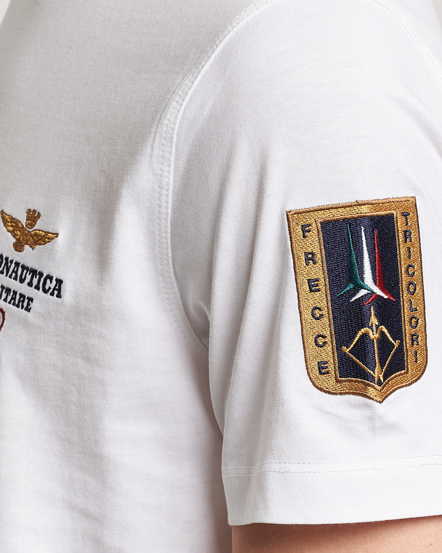 Hombres | Camisetas | Aeronautica Militare | Tricolori Crew Neck T-Shirt Off White