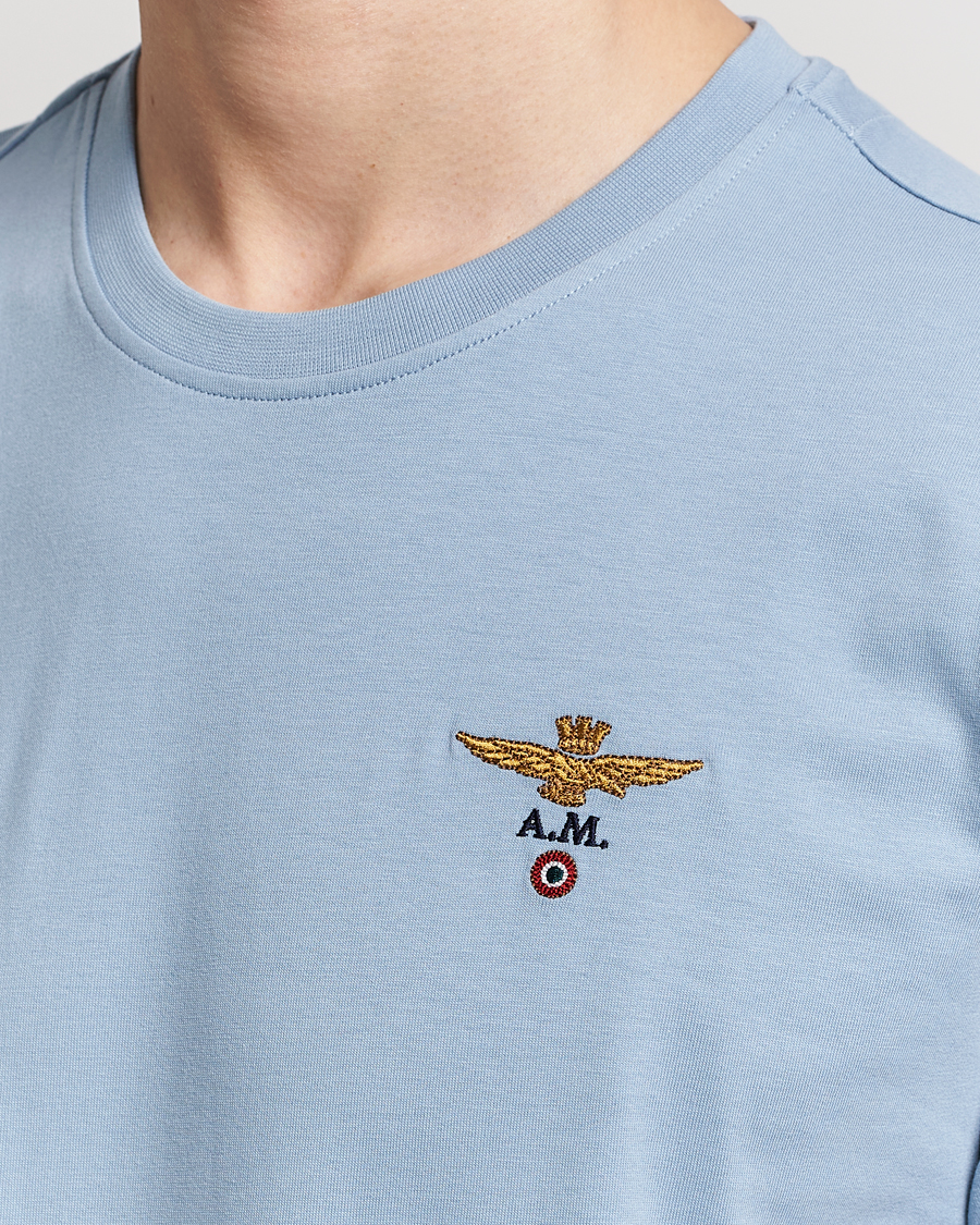 Hombres | Camisetas | Aeronautica Militare | TS1580 Crew Neck T-Shirt Glacier Blue