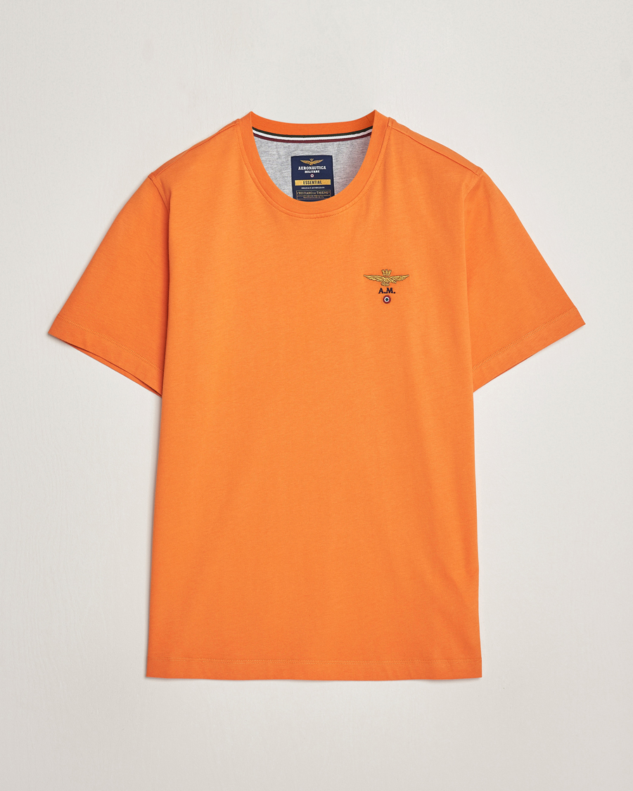 Hombres | Camisetas | Aeronautica Militare | TS1580 Crew Neck T-Shirt Carrot Orange