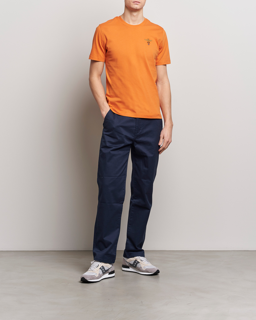 Hombres | Camisetas | Aeronautica Militare | TS1580 Crew Neck T-Shirt Carrot Orange