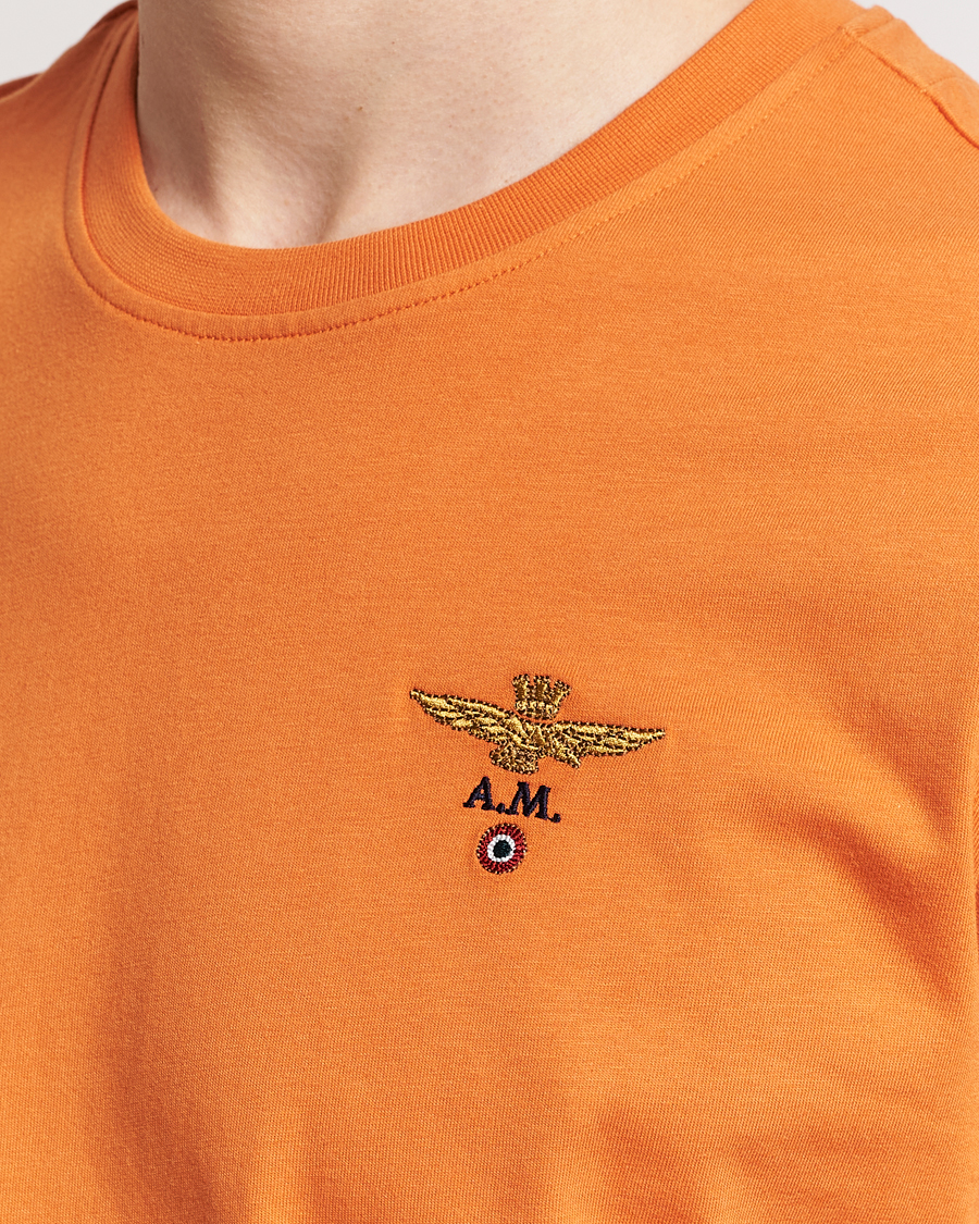 Hombres | Camisetas | Aeronautica Militare | TS1580 Crew Neck T-Shirt Carrot Orange