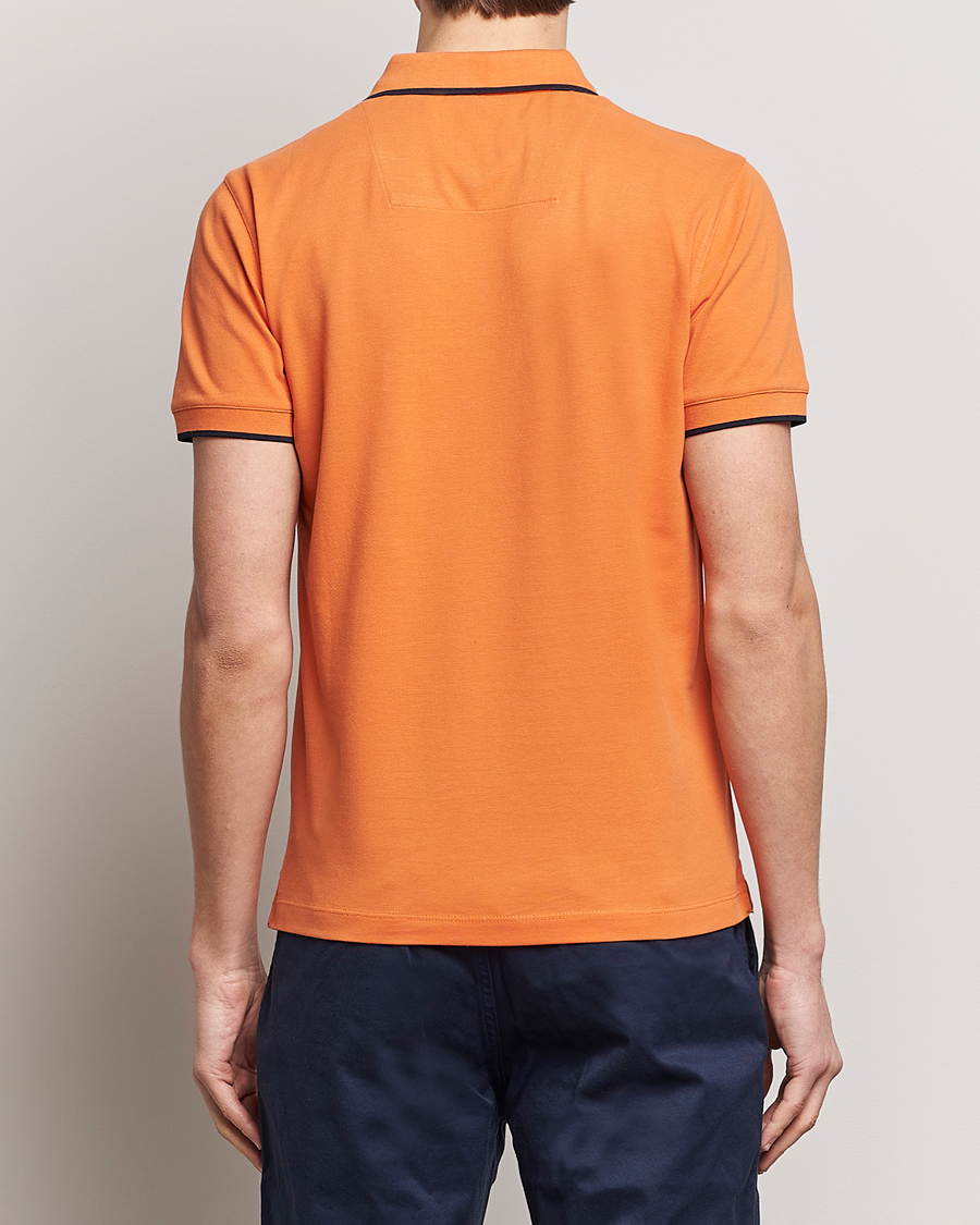 Hombres | Polos | Aeronautica Militare | Garment Dyed Cotton Polo Carrot Orange