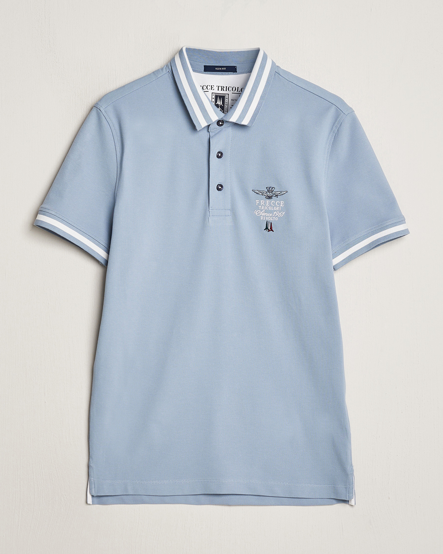 Hombres | Polos | Aeronautica Militare | Tipped Polo Glacier Blue