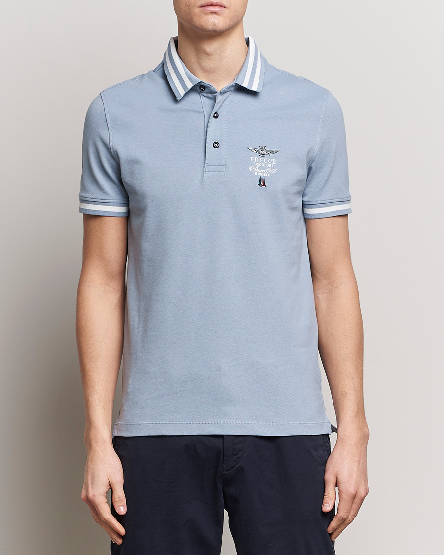 Hombres | Polos | Aeronautica Militare | Tipped Polo Glacier Blue