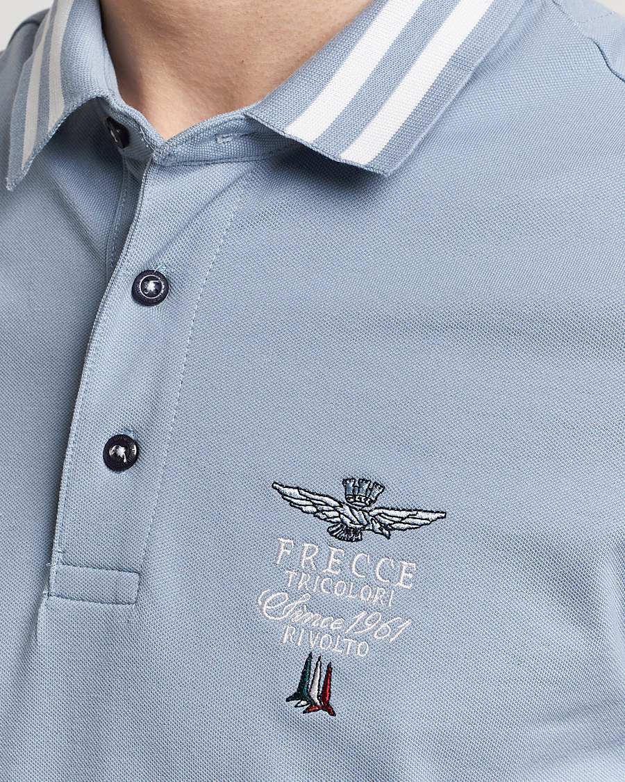 Hombres | Polos | Aeronautica Militare | Tipped Polo Glacier Blue