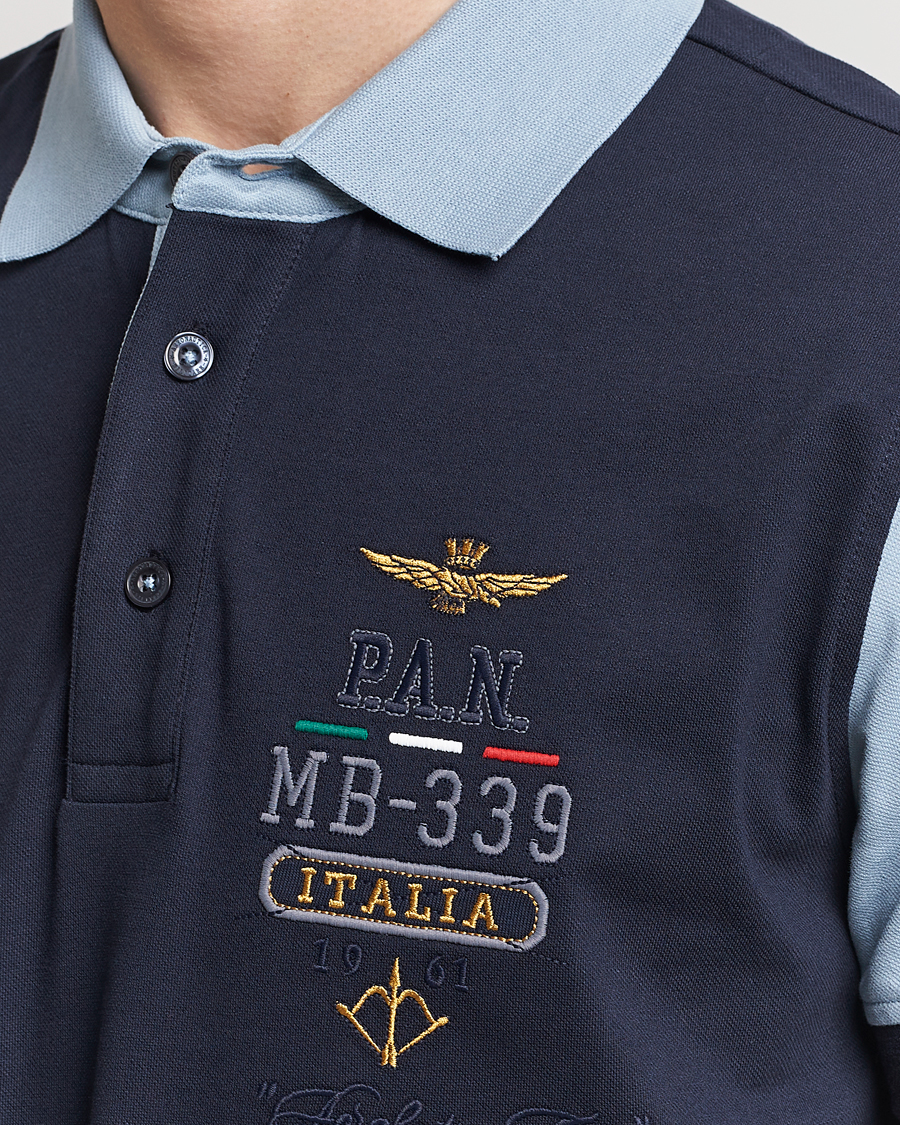 Hombres | Polos | Aeronautica Militare | Heritage Polo Navy/Glacier Blue