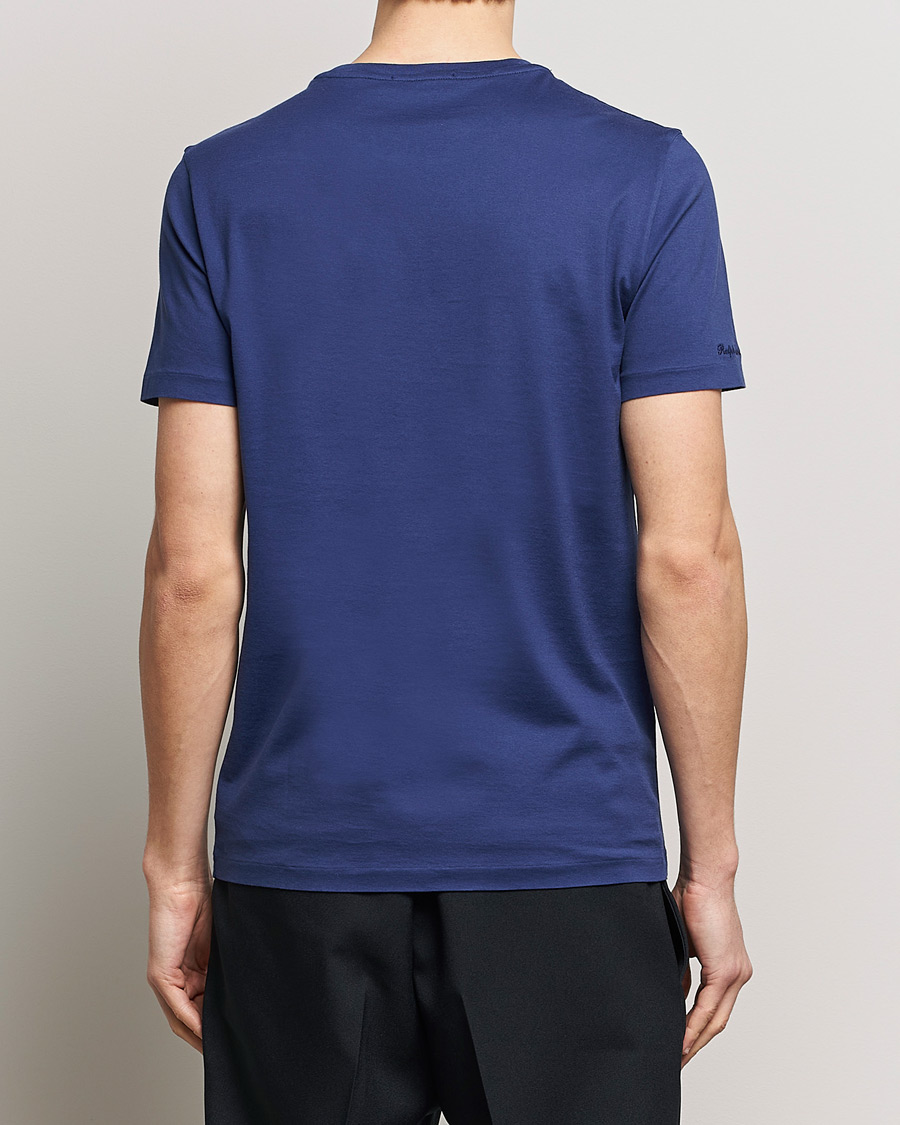 Hombres | Camisetas | Ralph Lauren Purple Label | Garment Dyed Cotton T-Shirt Spring Navy