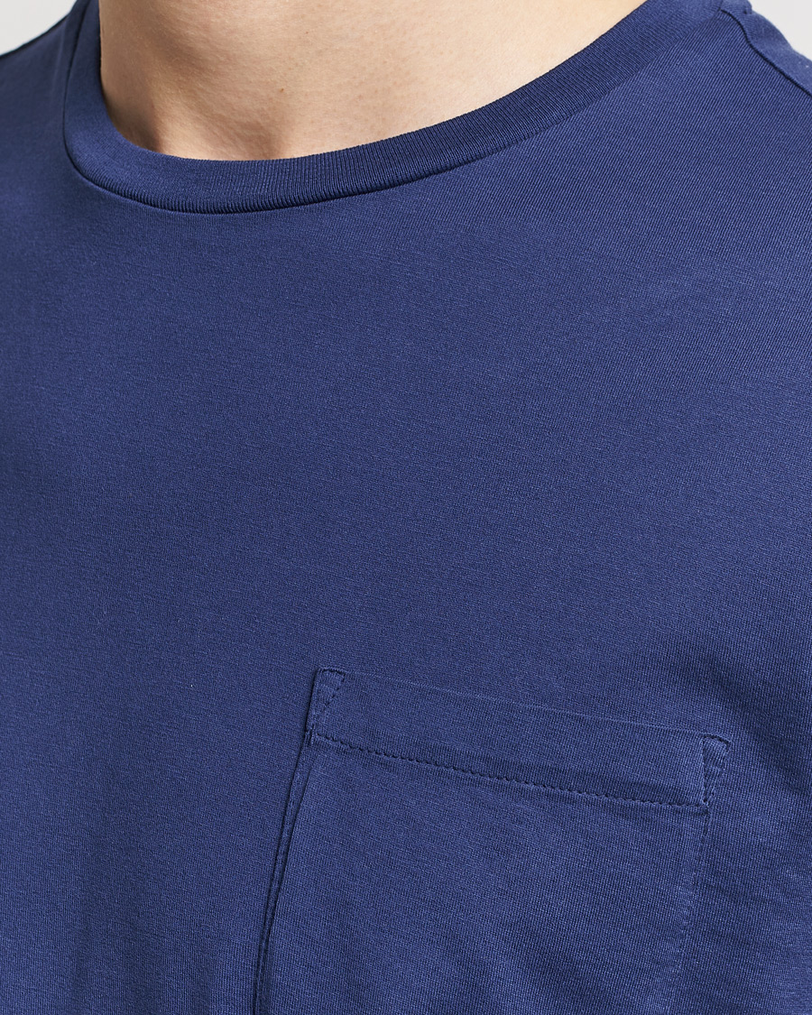 Hombres | Camisetas | Ralph Lauren Purple Label | Garment Dyed Cotton T-Shirt Spring Navy