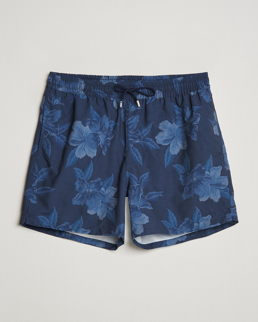 Hombres | Bañadores | Ralph Lauren Purple Label | Amalfi Swim Shorts Navy Hibiscus