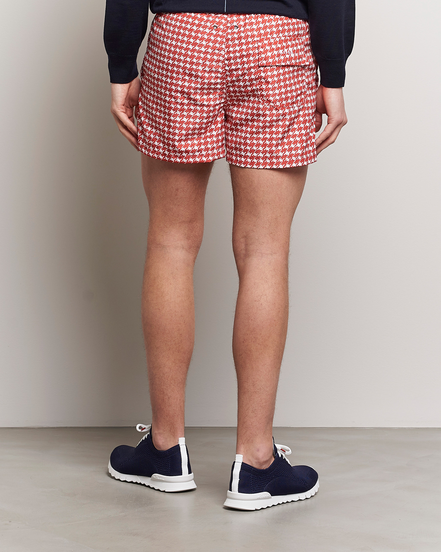 Hombres | Bañadores | Kiton | Printed Nylon Swim Shorts Red