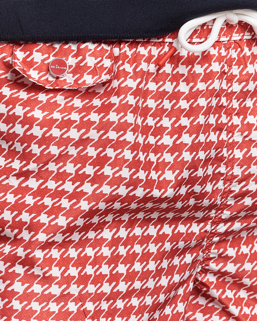 Hombres | Bañadores | Kiton | Printed Nylon Swim Shorts Red