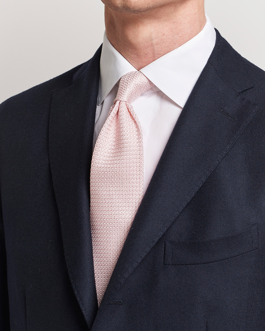 Hombres | Corbatas | Amanda Christensen | Silk Grenadine 8 cm Tie Pink