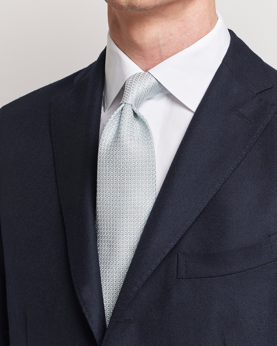 Hombres | Corbatas | Amanda Christensen | Silk Grenadine 8 cm Tie Sky Blue