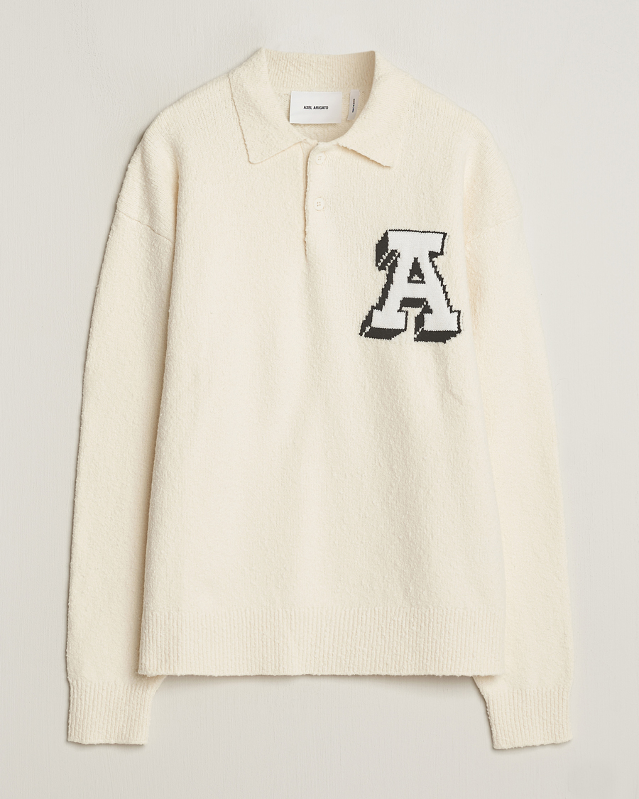 Hombres | Jerséis y prendas de punto | Axel Arigato | Team Knitted Polo Off White