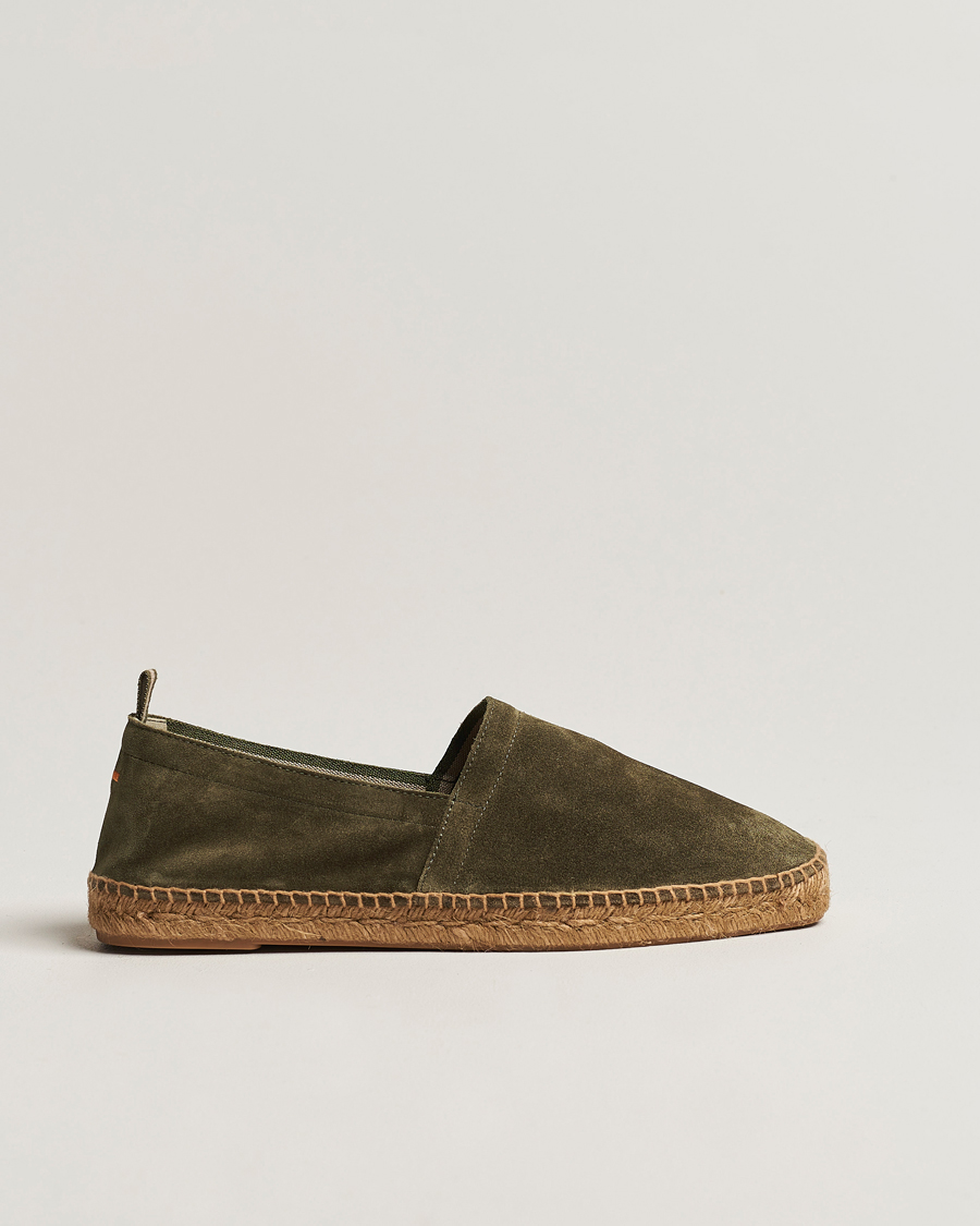 Hombres | Alpargatas | Castañer | Pablo Casual Suede Espadrilles Verde Bosque