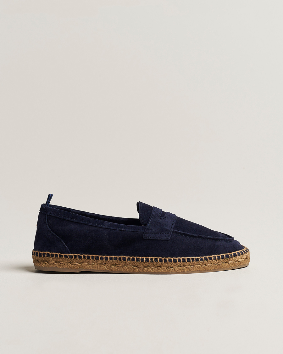 Hombres | Alpargatas | Castañer | Nacho Casual Suede Loafers Azul Oscuro