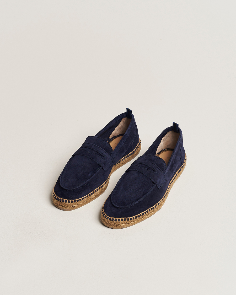 Hombres | Zapatos de ante | Castañer | Nacho Casual Suede Loafers Azul Oscuro